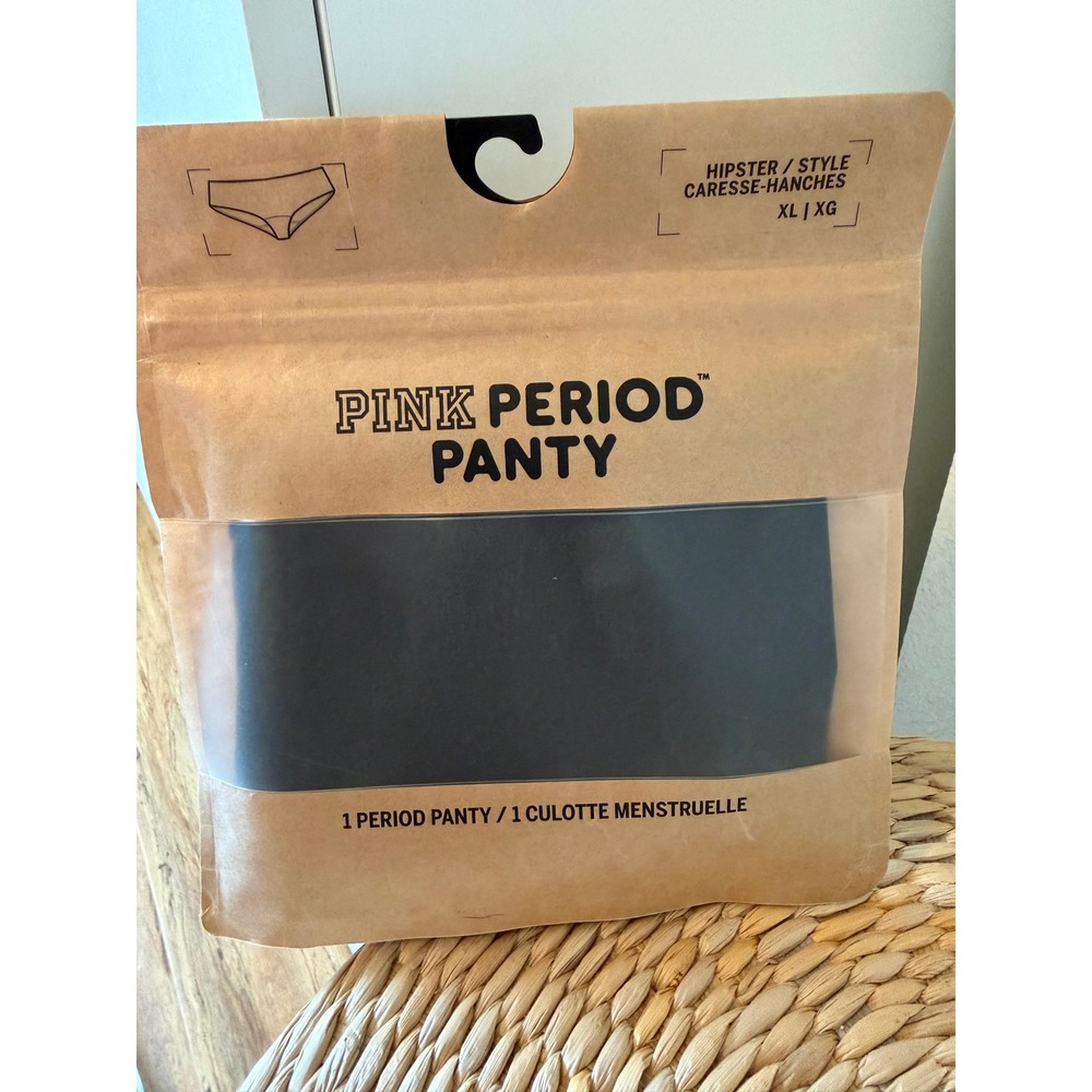Victorias Secret PINK Period Panty Hipster Black XL Reusable Leak Protection